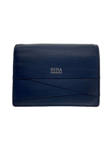 【中古】NINA RICCI◆2つ折り財布/レザー/BLU/無地/レディース【服飾雑貨他】 【中古】NINA RICCI◆2つ折り財布/レザー/BLU/無地/レディース【服飾雑貨他】