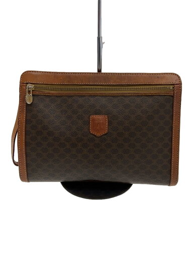 【中古】CELINE◆クラッチバッグ/レザー/BRW/総柄【バッグ】 【中古】CELINE◆クラッチバッグ/レザー/BRW/総柄【バッグ】