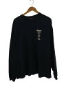 【中古】HIDE AND SEEK◆長袖Tシャツ/XL/コットン/BLK【メンズウェア】(4)