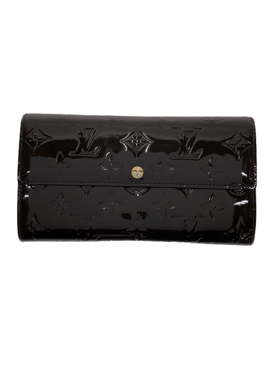 【中古】LOUIS VUITTON◆ポルト・フォイユ・サラ_モノグラム・ヴェルニ_BRD/エナメル/BRD/総柄/メンズ【服飾雑貨他】