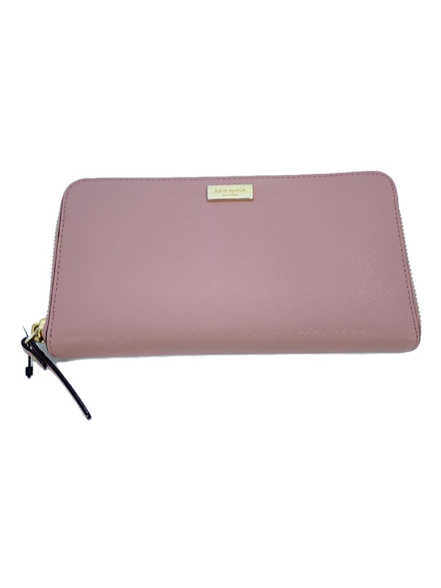 【中古】kate spade new york◆NEDA LAUREL/長財布/レザー/PNK/レディース/wlru2669【服飾雑貨他】