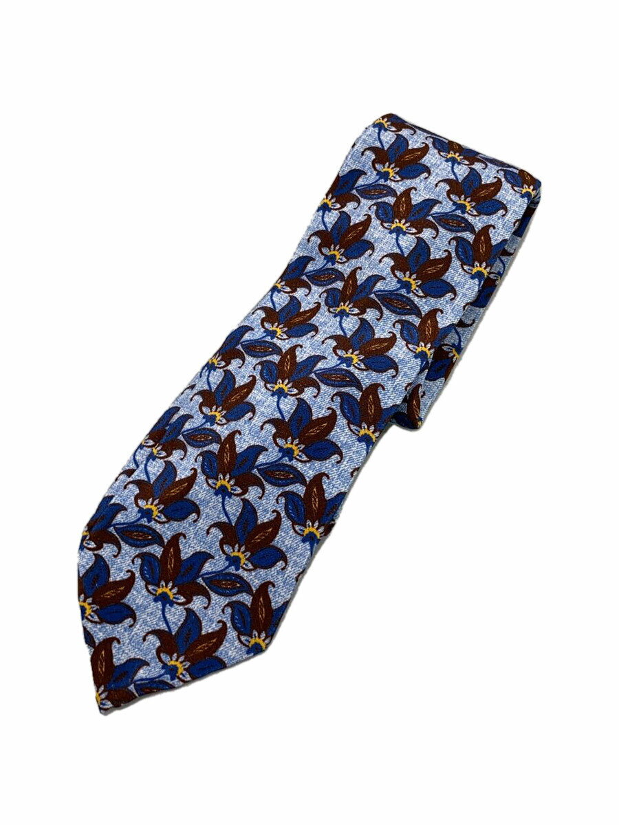 【中古】ネクタイ/シルク/NVY/総柄/メンズ【服飾雑貨他】