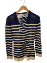【中古】Jean Paul GAULTIER FEMME◆ニット・セーター(厚手)/40/アルパカ/ブルー/変形/汚れ有【レディースウェア】