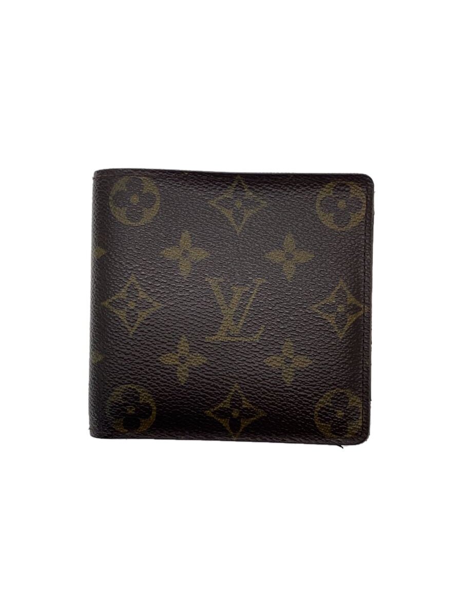 Rakuten - 【中古】LOUIS VUITTON◆ポルト・フォイユ・マルコ_モノグラム・キャンバス_BRW/PVC/BRW/総柄/メンズ【服飾雑貨他】