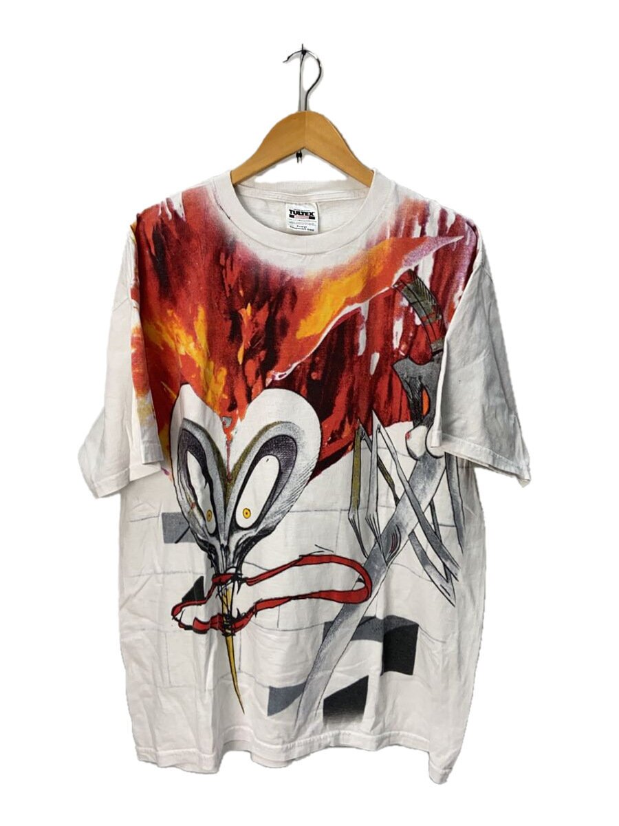 Rakuten - 【中古】TULTEX◆90S/THE WALL/PINK FLOYD/Tシャツ/XL/コットン/WHT/総柄【メンズウェア】
