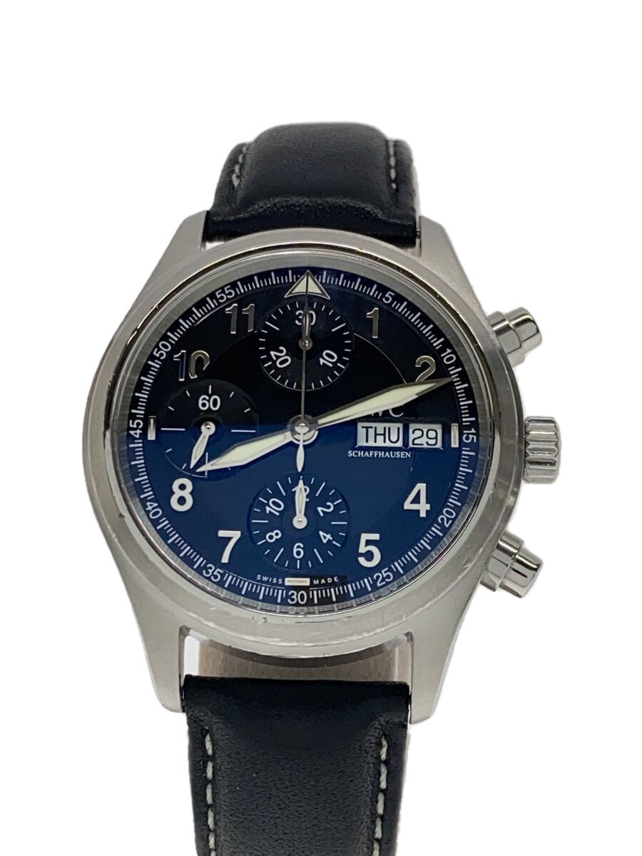 【中古】IWC◆キズ有/自動巻腕時計/アナログ/BLK/BLK/202412WOH済/20250104日差+2【服飾雑貨他】