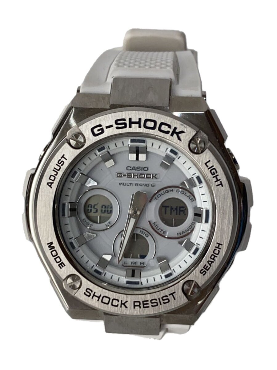 Other - 【中古】CASIO◆ソーラー腕時計・G-SHOCK/デジアナ/ラバー/SLV/WHT/SS【服飾雑貨他】