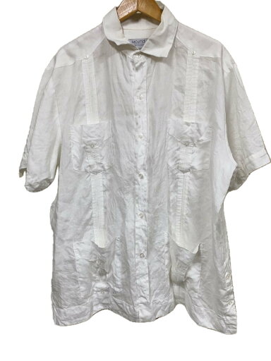 【中古】MOJITO◆半袖シャツ/2L/リネン/WHT【メンズウェア】 【中古】MOJITO◆半袖シャツ/2L/リネン/WHT【メンズウェア】