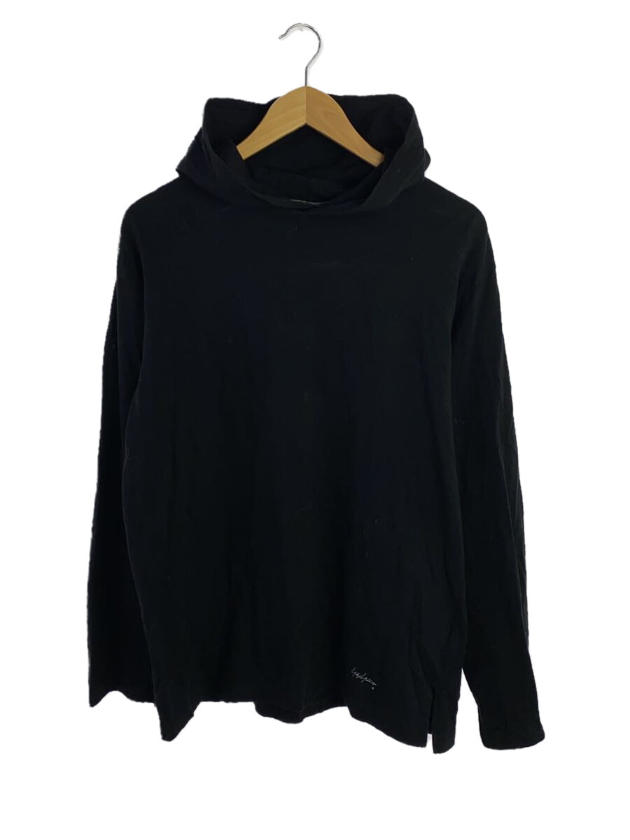 【中古】yohji yamamoto POUR HOMME◆yohji yamamoto POUR HOMME パーカー/3/コットン/BLK/無地/HX-T99-989【メンズウェア】