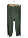 【中古】PLEATS PLEASE ISSEY MIYAKE◆ボトム/3/ポリエステル/GRN/PP83-JF422/イージーパンツ/プリーツ/加工//【レディ...
