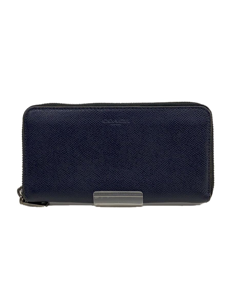 【中古】COACH◆長財布/--/NVY/無地/メンズ【服飾雑貨他】