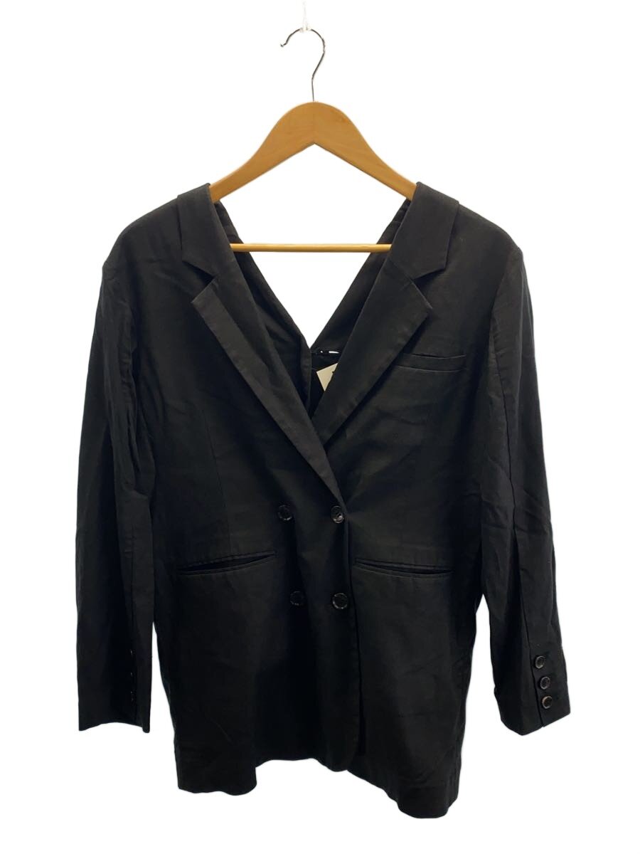 AMERI◆20SS/BACKWARDS LIKE JACKET/S/レーヨン/BLK/01010650600