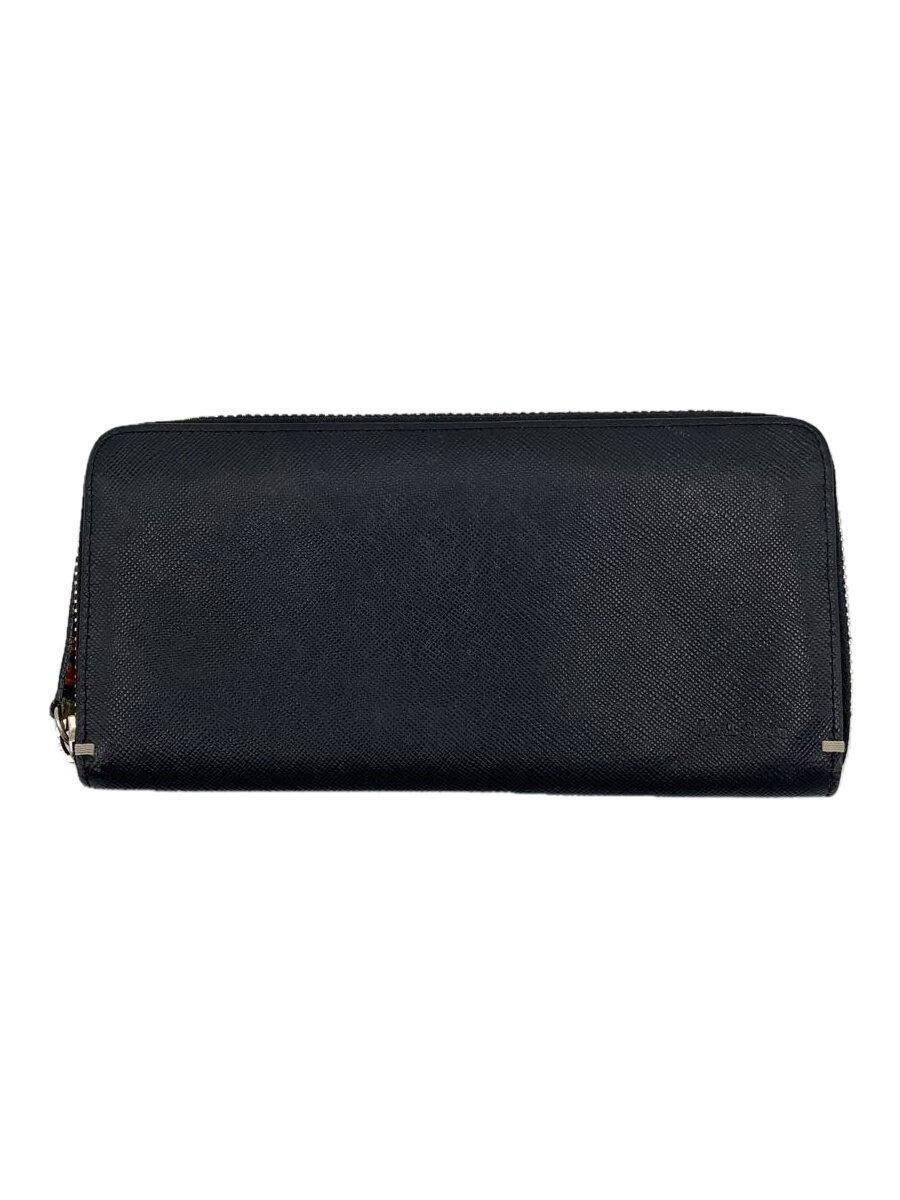 【中古】Paul Smith◆長財布/PVC/BLK/使用に伴う角スレ等有【服飾雑貨他】