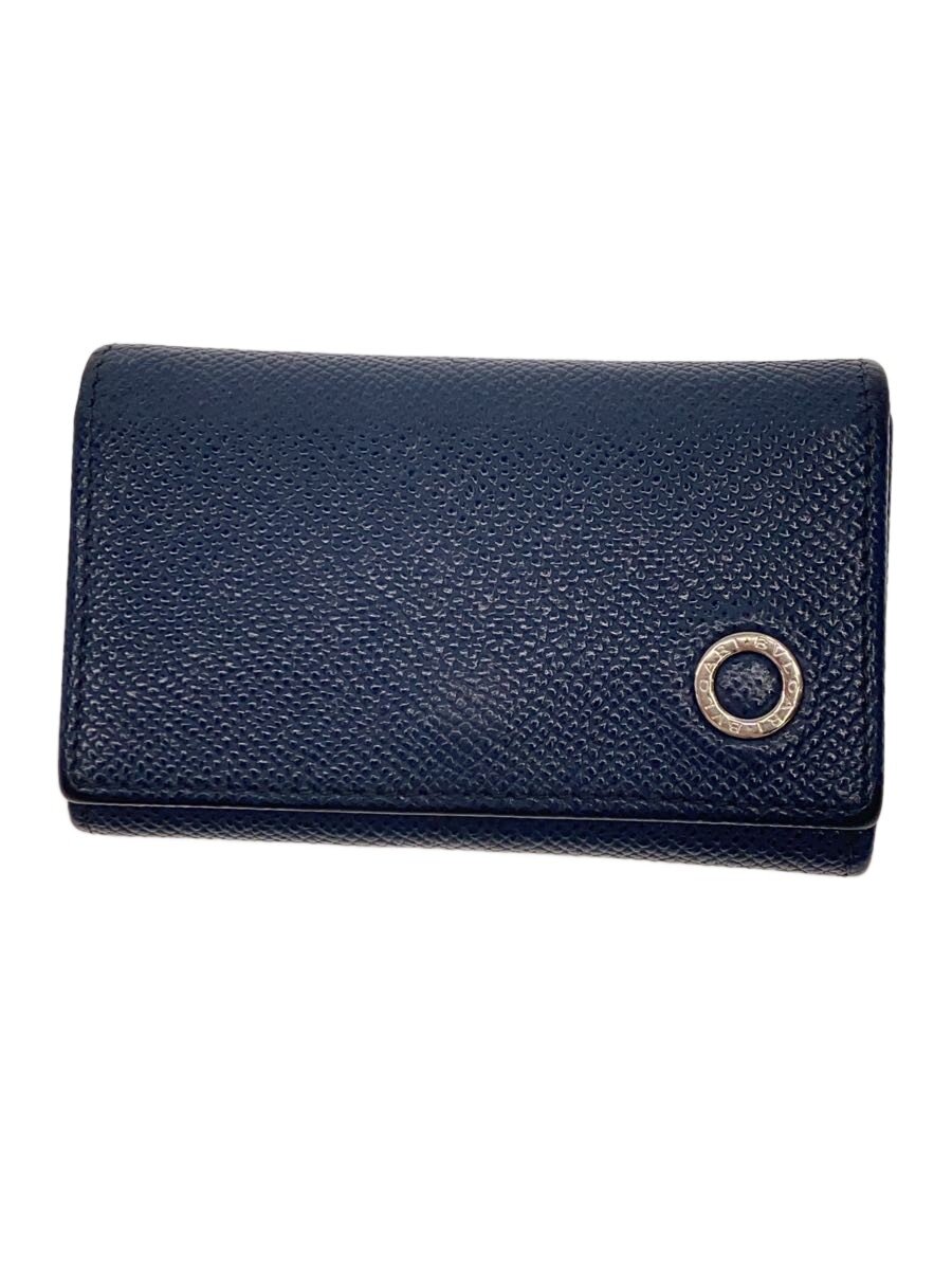 【中古】BVLGARI◆キーケース/レザー/NVY/メンズ【服飾雑貨他】