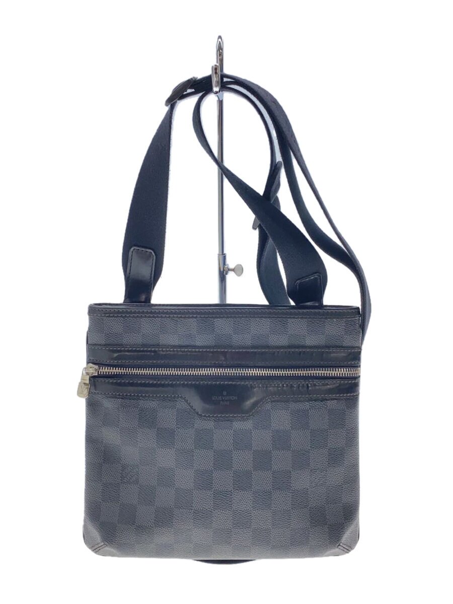 【中古】LOUIS VUITTON◆トマス_ダミエ・グラフィット_BLK/PVC/BLK/総柄/ショルダーバッグ【バッグ】