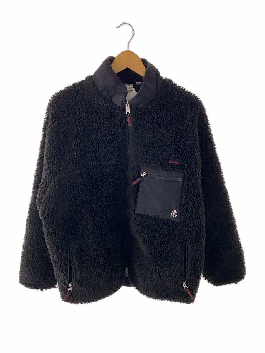 【中古】GRAMICCI◆19AW/FREAKS STORE別注/ボアフリースフ/M/ポリエステル/ブラック/GUJK-19F12【メンズウェア】