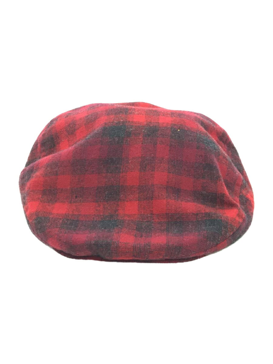 【中古】PENDLETON◆キャスケット/ウール/レッド/チェック/メンズ/ペンドルトン【服飾雑貨他】