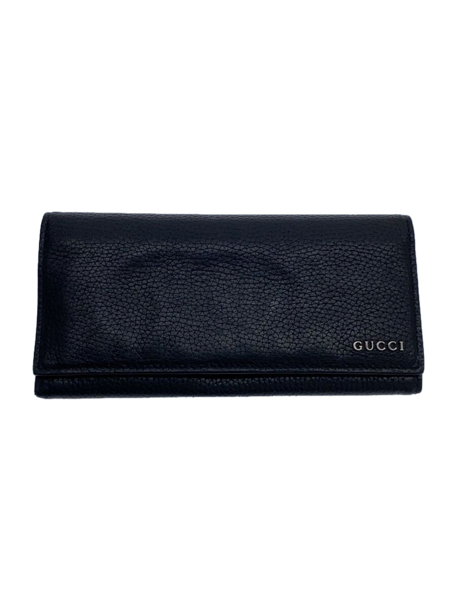 【中古】GUCCI◆長財布/レザー/BLK/メンズ/771151・2149【服飾雑貨他】