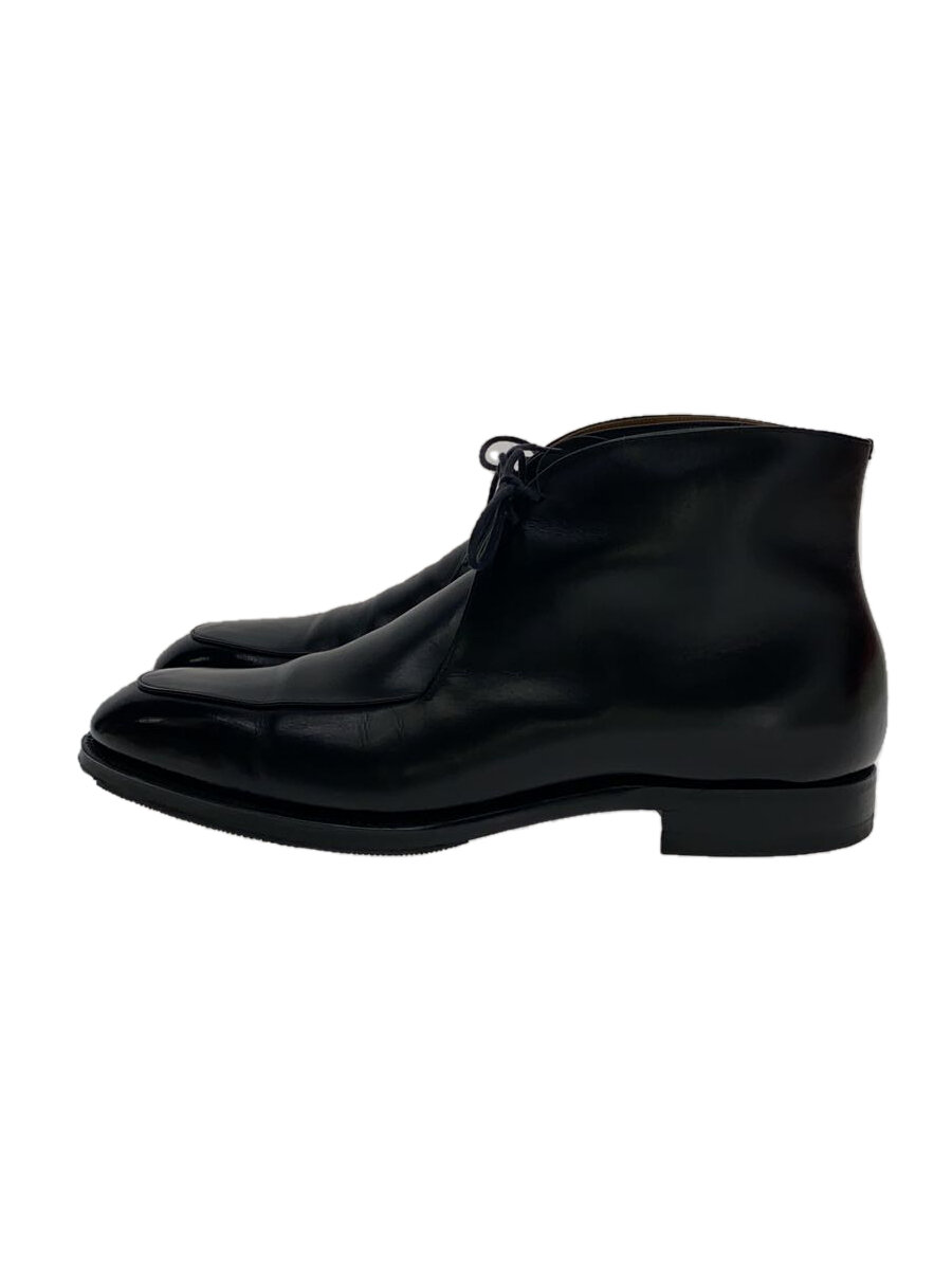 【中古】CALMANTHOLOGY◆チャッカブーツ/UK7.5/BLK/牛革/A6530//【シューズ】
