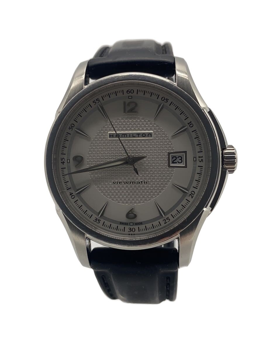 【中古】HAMILTON◆自動巻腕時計/アナログ/ラバー/WHT/BLK/H325151【服飾雑貨他】