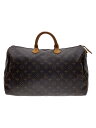 【中古】LOUIS VUITTON◆1)スピーディ40_モノグラム・キャンバス_BRW/PVC/BRW/総柄【バッグ】