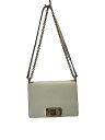 【中古】FURLA◆バッグ/レザー/WHT/無地【バッグ】