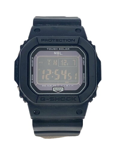 【中古】CASIO◆ソーラー腕時計・G-SHOCK/デジタル/ラバー/BLK/BLK/SS/MHL.//【服飾雑貨他】 【中古】CASIO◆ソーラー腕時計・G-SHOCK/デジタル/ラバー/BLK/BLK/SS/MHL.//【服飾雑貨他】