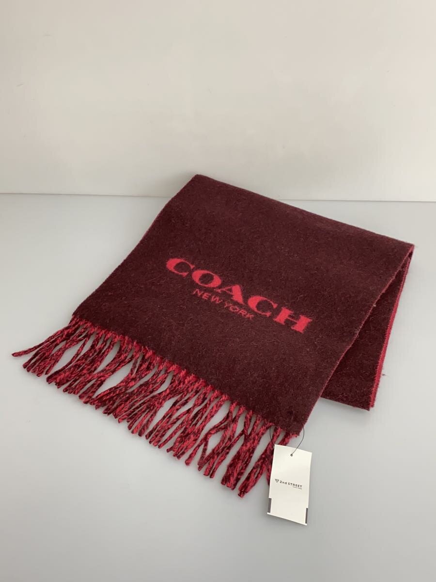【中古】COACH◆タグ付き/シグネチャー/マフラー/カシミア/BRD/総柄/レディース【服飾雑貨他】