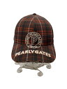 【中古】PEARLY GATES◆キャップ/FREE/ポリエステル/BRD/チェック/メンズ/053-3287003【服飾雑貨他】
