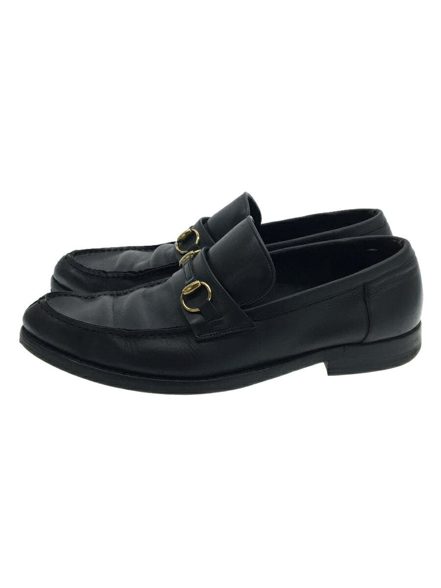 【中古】GUCCI◆ビットローファー/41/E/BLK/レザー/091020【シューズ】