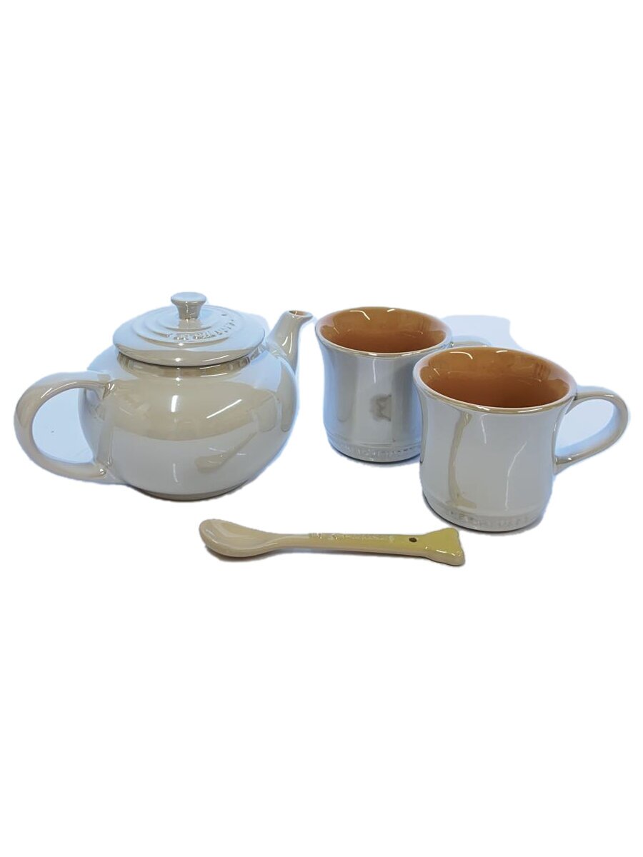 【中古】LE CREUSET◆洋食器その他/4点セット/WHT/910296-00【キッチン用品】