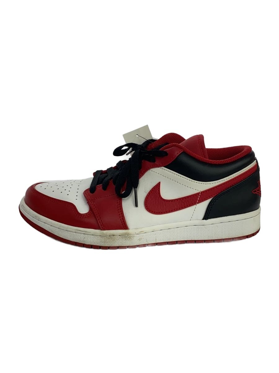 NIKE - 【中古】NIKE◆AIR JORDAN 1 LOW_エアジョーダン 1 ロー/27cm/RED/レザー【シューズ】
