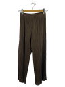 【中古】PLEATS PLEASE ISSEY MIYAKE◆ボトム/2/ポリエステル/ブラウン/PP71-JF413【レディースウェア】