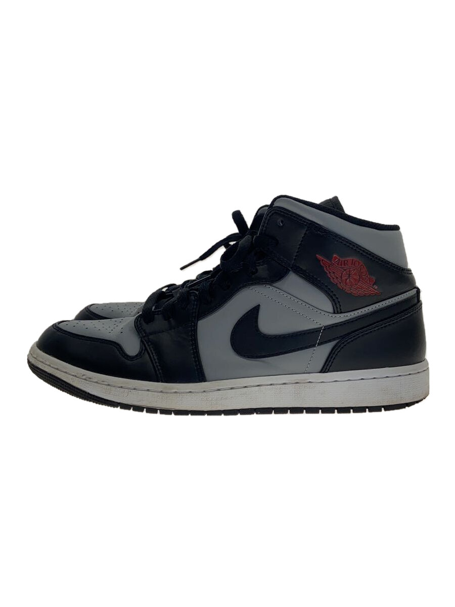【中古】NIKE◆AIR JORDAN 1 MID_エアジョーダン 1 ミッド/29cm/GRY【シューズ】