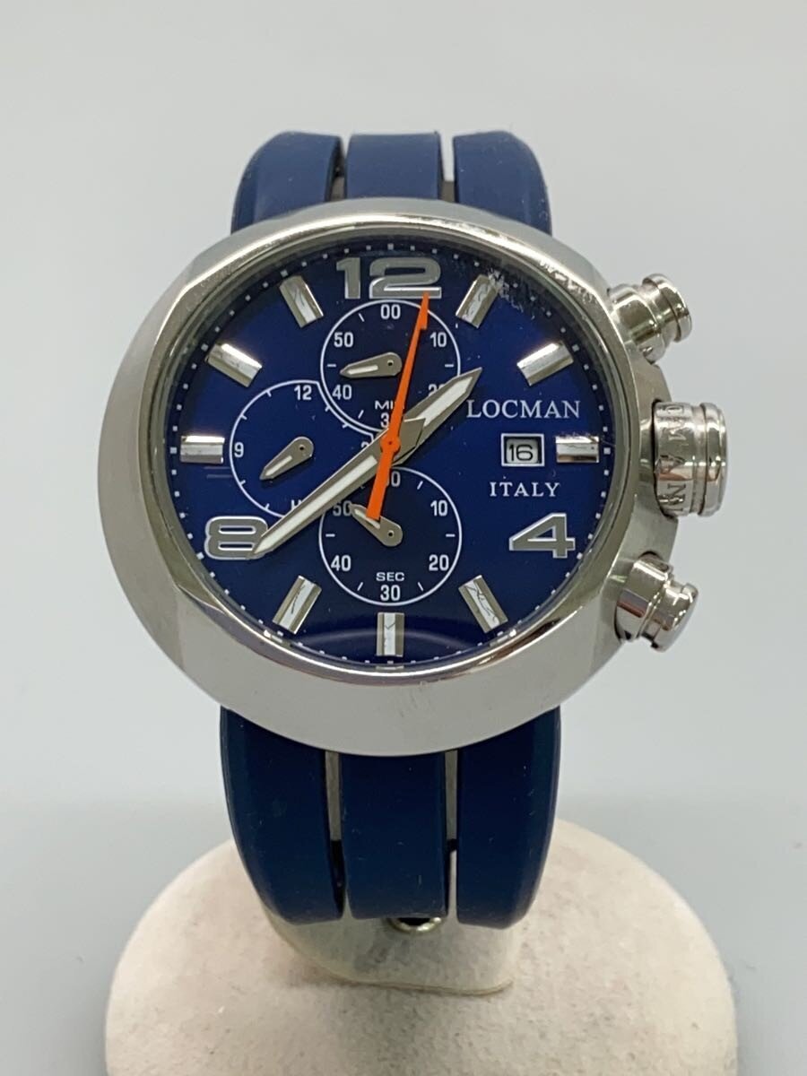 【中古】LOCMAN◆腕時計/アナログ/--/NVY/NVY/ref420【服飾雑貨他】