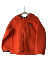 【中古】patagonia◆ジャケット/XS/ポリエステル/ORN【キッズ】