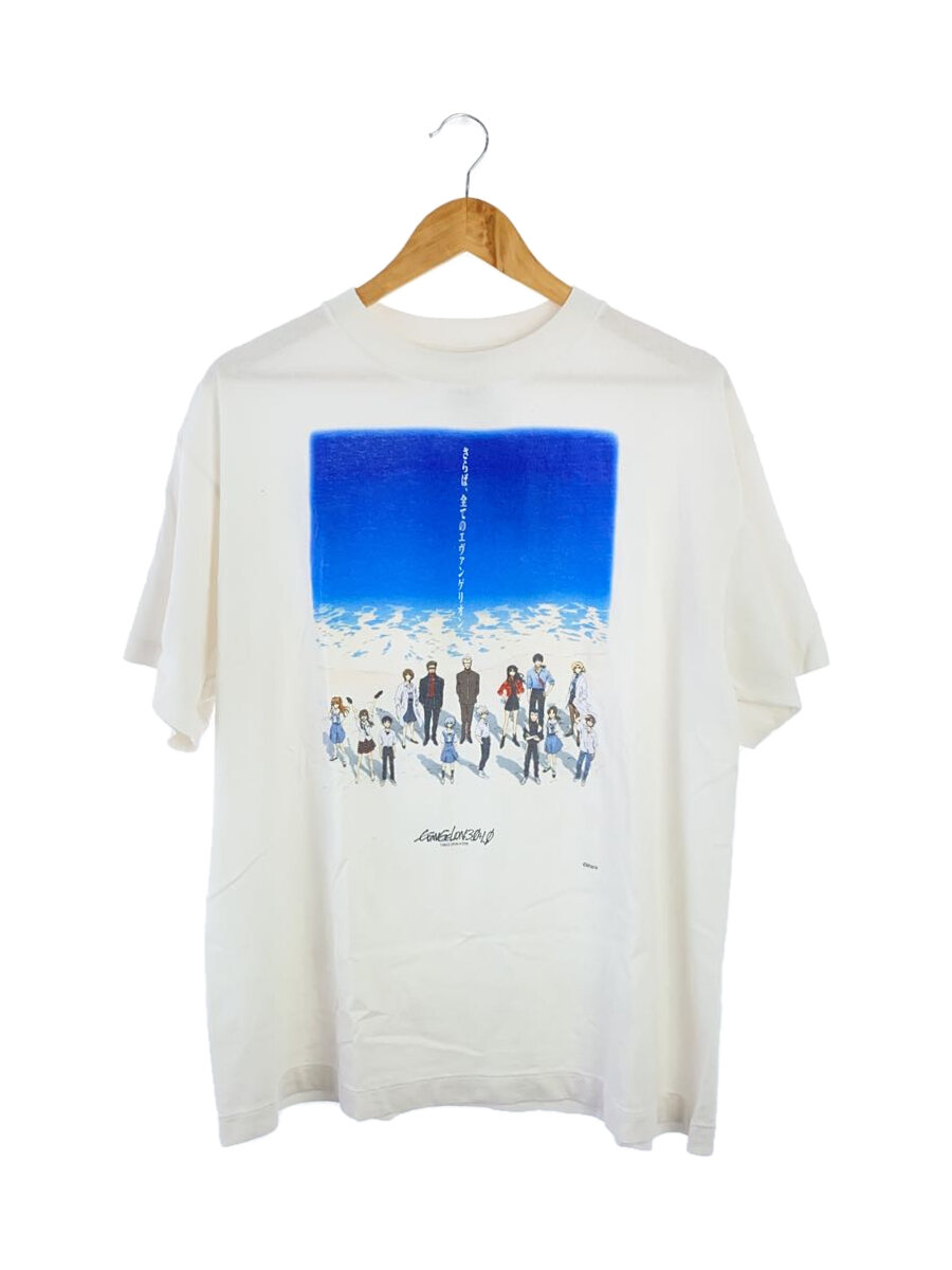 SAINT MICHAEL◆EVENGELION/×GEEKS RULE/Tシャツ/M/コットン/ホワイト/SM-HR8-0000-C12//