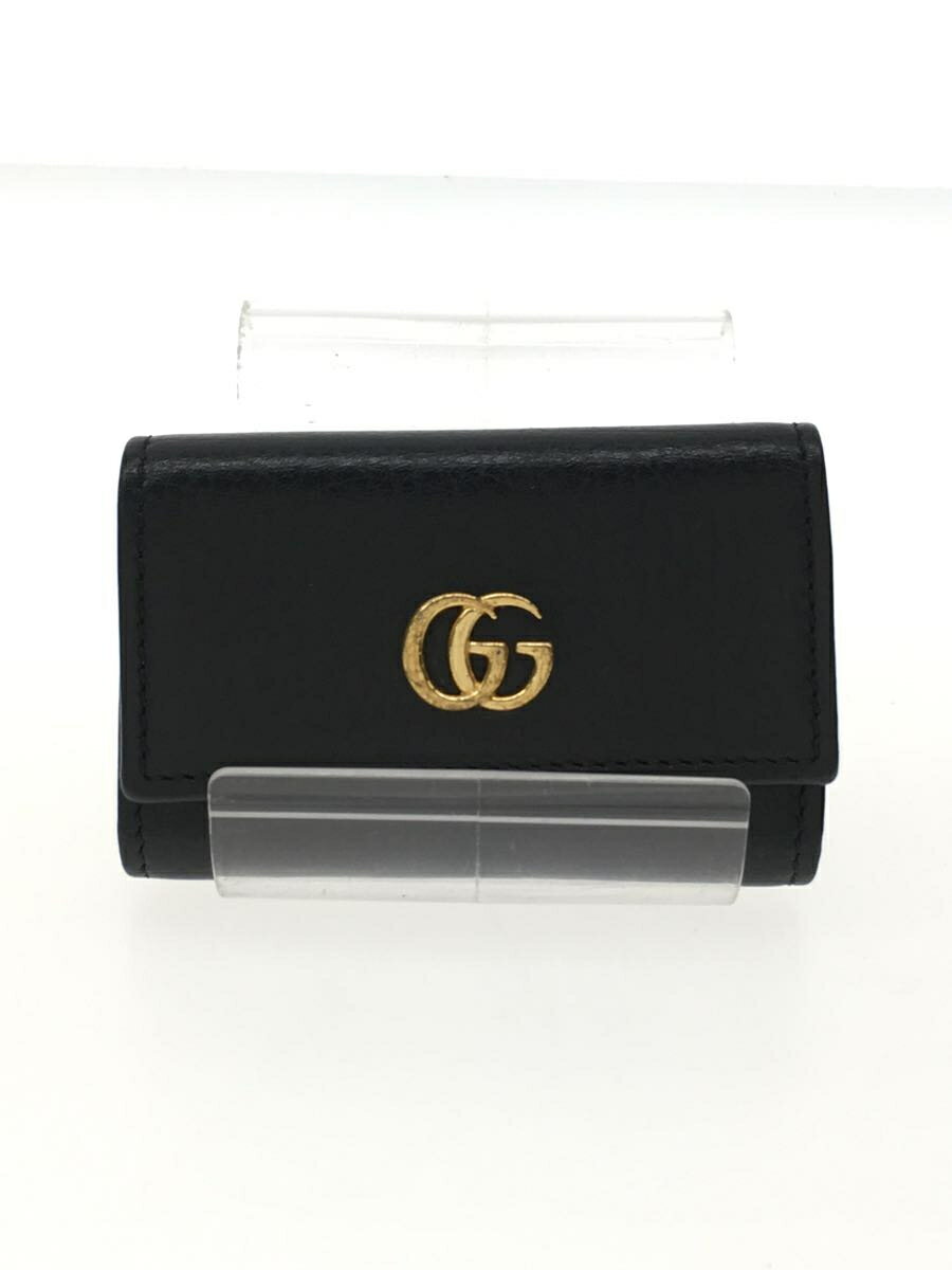 【中古】GUCCI◆キーケース/レザー/BLK/レディース/456118 0959