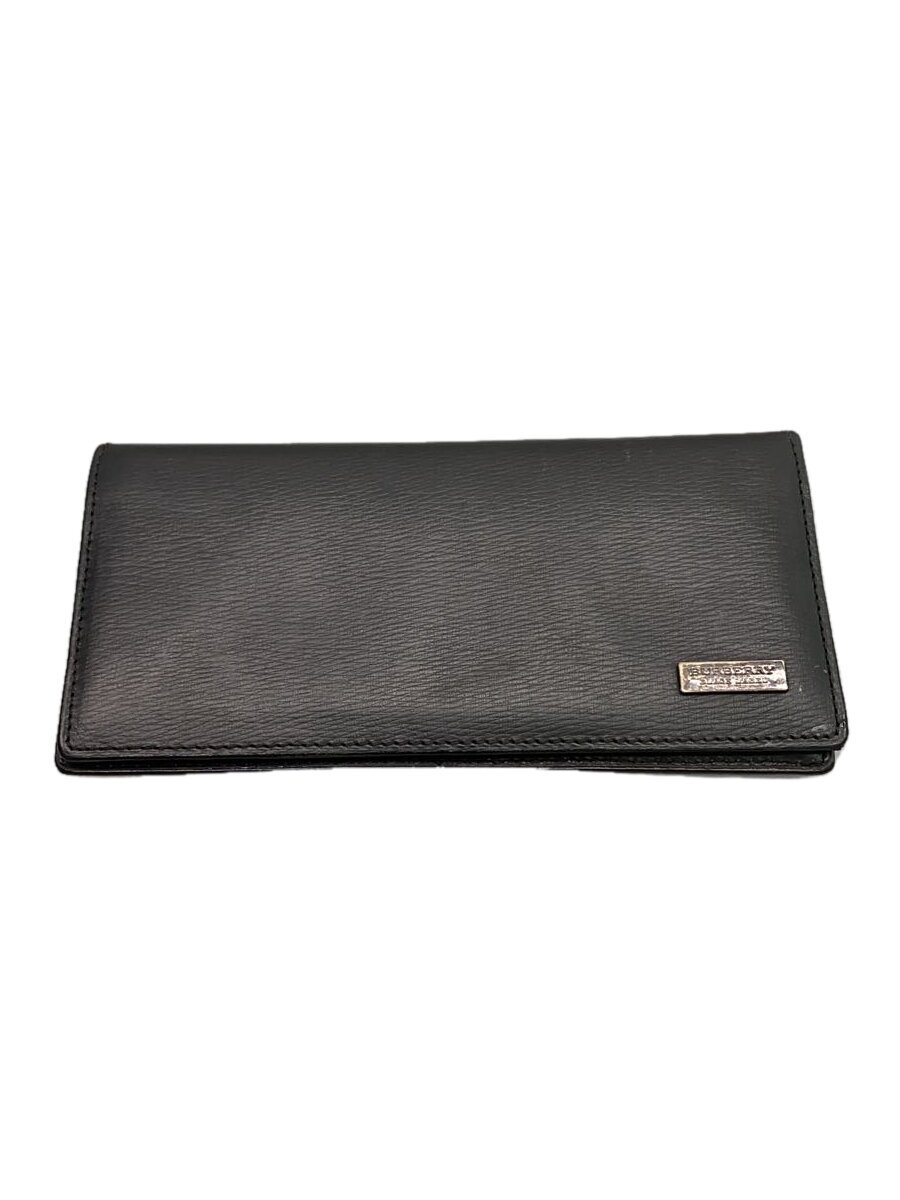 【中古】BURBERRY BLACK LABEL◆長財布/レザー/BLK/メンズ//【服飾雑貨他】