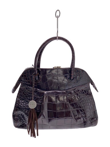 【中古】FURLA◆ハンドバッグ/レザー/BRW/無地【バッグ】 【中古】FURLA◆ハンドバッグ/レザー/BRW/無地【バッグ】