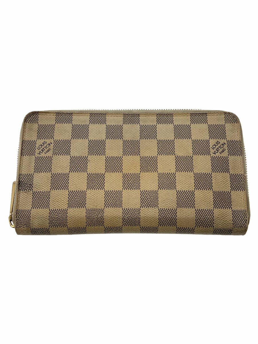 【中古】LOUIS VUITTON◆ジッピー・ウォレット_ダミエ・アズール_WHT/PVC/WHT/総柄/レディース//【服飾雑貨他】