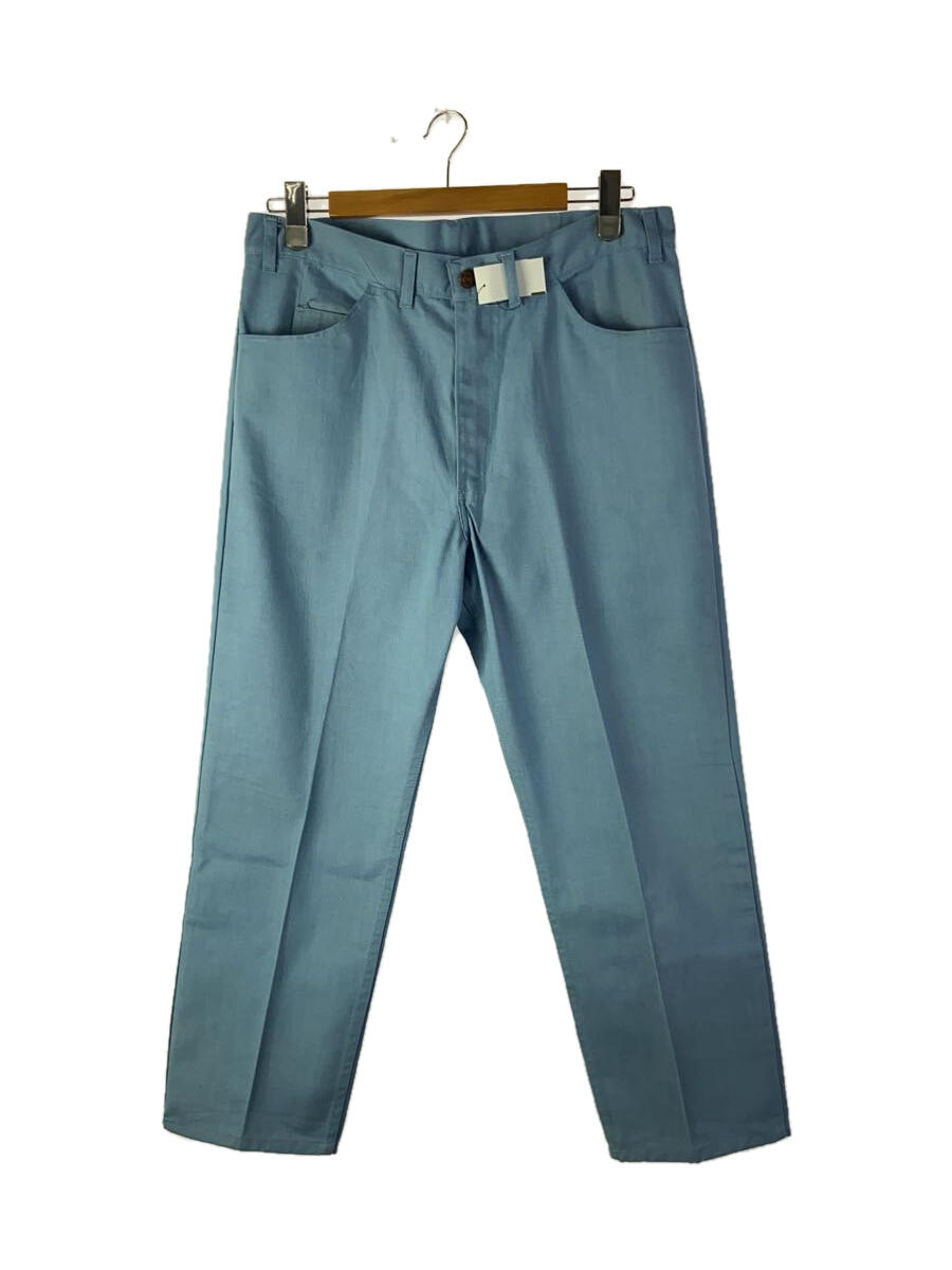 【中古】Levi’s◆70s/TALON42/ボタン裏M/STAPREST/スタプレ/サックスブルー/--/ポリエステル/BLU【メンズウェア】