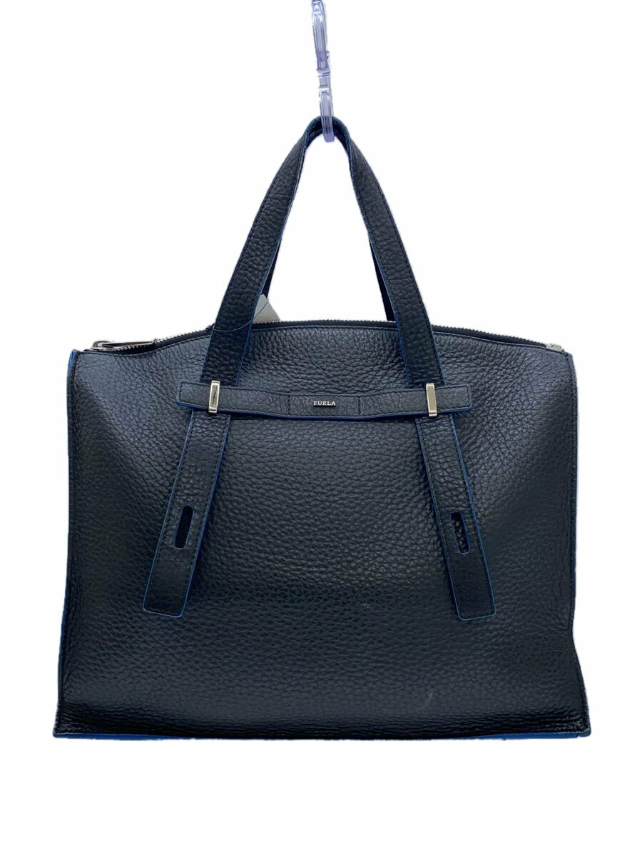 FURLA フルラ UOMO メンズバッグ　ストラップ付き　ネイビー　本革 フルラ トートバッグ バッグ メンズ メン ジョーヴェ ラージ ブルー