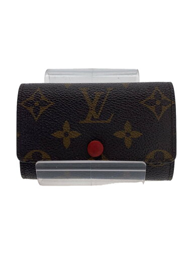 【中古】LOUIS VUITTON◆ミュルティクレ6_モノグラム・キャンバス_BRW_フューシャ/レザー/BRW/レディース【服飾雑貨他】 【中古】LOUIS VUITTON◆ミュルティクレ6_モノグラム・キャンバス_BRW_フューシャ/レザー/BRW/レディース【服飾雑貨他】