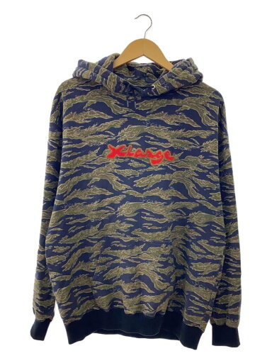【中古】X-LARGE◆タイガーカモ パーカー/M/コットン/KHK/カモフラ【メンズウェア】 【中古】X-LARGE◆タイガーカモ パーカー/M/コットン/KHK/カモフラ【メンズウェア】
