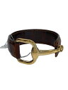 【中古】GUCCI◆ホースビット レザーブレスレット/型押しレザー/ブラウン ゴールド/レディース【服飾雑貨他】