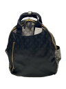 【中古】russet◆リュック/ナイロン/BLK//【バッグ】
