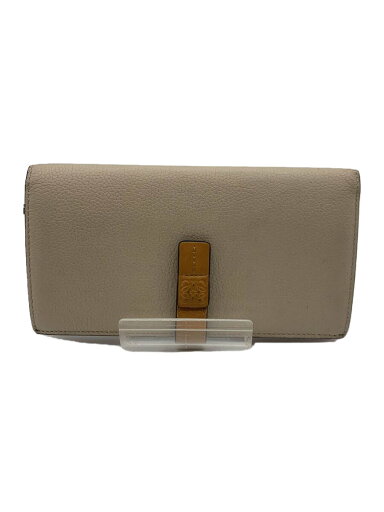 【中古】LOEWE◆長財布/レザー/ベージュ/レディース/バーティカル/ヨゴレ、使用感有【服飾雑貨他】 【中古】LOEWE◆長財布/レザー/ベージュ/レディース/バーティカル/ヨゴレ、使用感有【服飾雑貨他】