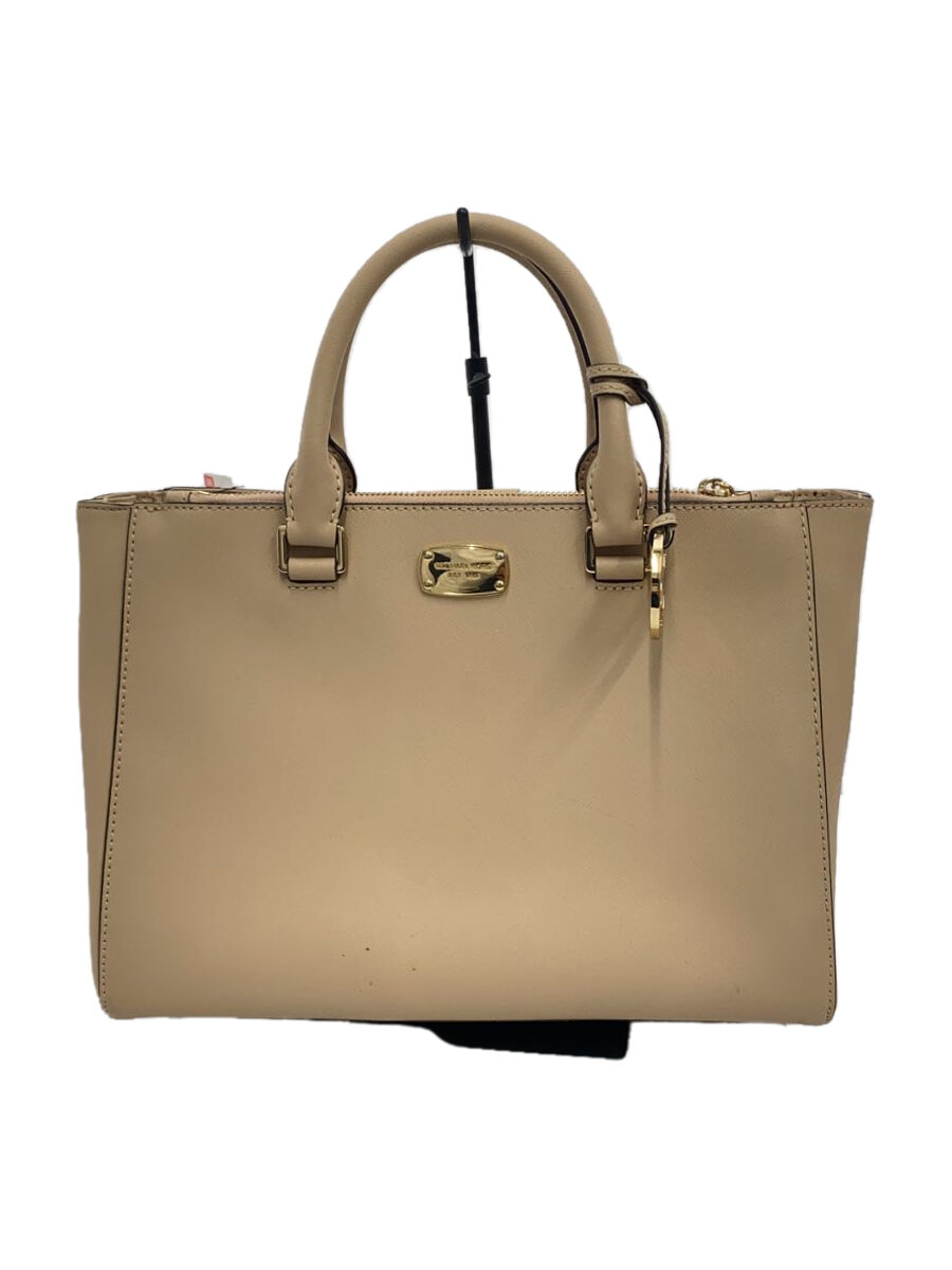 【中古】MICHAEL KORS◆ハンドバッグ/PVC/BEG/無地/AV-1705【バッグ】