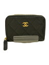 【中古】CHANEL◆箱有/2つ折り財布/ブラック/レディース/シャネル【服飾雑貨他】
